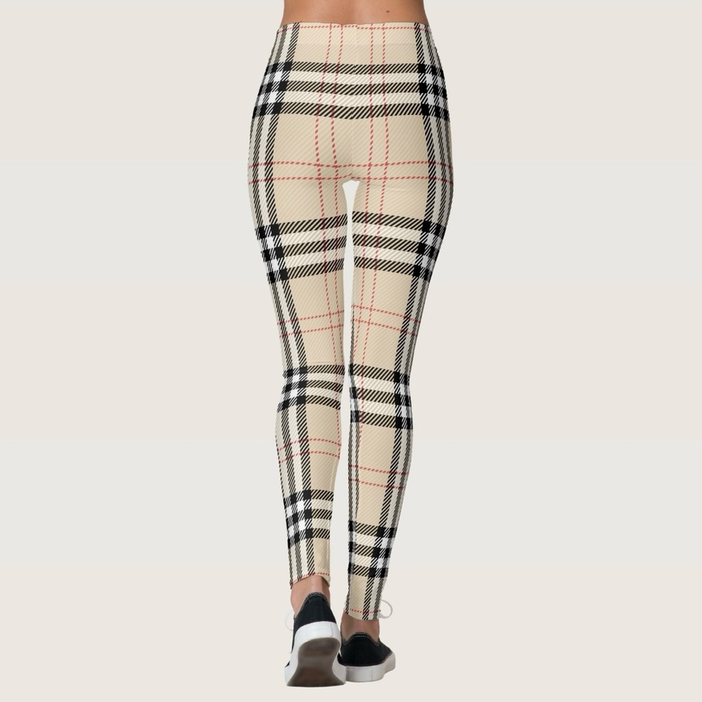 Plaid High-Waisted Leggings - image 2